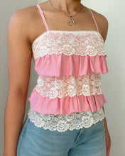 Load image into Gallery viewer, Darcia lace ruffle cami (Light pink)
