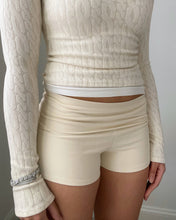 Load image into Gallery viewer, Basic cotton foldover shorts (Buttermilk)