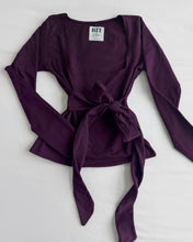 Load image into Gallery viewer, Addison tie waist babydoll long sleeve (Deep purple)