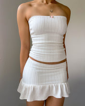 Load image into Gallery viewer, Mona pointelle ruffle mini skirt