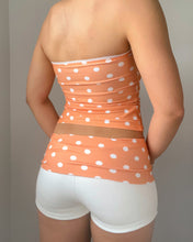 Load image into Gallery viewer, Julissa polka dot cotton foldover shorts (Orange)