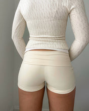 Load image into Gallery viewer, Basic cotton foldover shorts (Buttermilk)