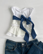 Load image into Gallery viewer, Landyn pointelle ruffle tube top