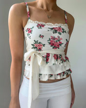 Load image into Gallery viewer, Floral lace ruffle cami (XXS/XS)