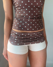 Load image into Gallery viewer, Julissa polka dot cotton foldover shorts (Mint/Chocolate)