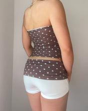 Load image into Gallery viewer, Julissa polka dot cotton foldover shorts (Mint/Chocolate)