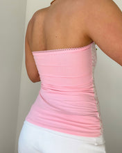 Load image into Gallery viewer, Cara cotton & lace tube top (Pink)