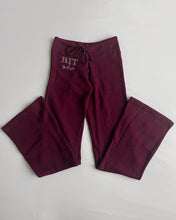 Load image into Gallery viewer, Rhinestone flare pants (Burgundy)
