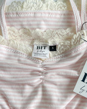 Load image into Gallery viewer, Ramona striped babydoll cami (Baby pink/White)