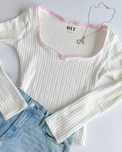 Load image into Gallery viewer, Simone pointelle long sleeve