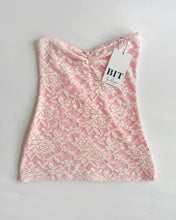 Load image into Gallery viewer, Cara cotton & lace tube top (Pink)