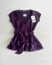 Load image into Gallery viewer, Polly cotton ruffle short sleeve (Deep purple)