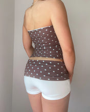 Load image into Gallery viewer, Julissa polka dot cotton foldover shorts (Mint/Chocolate)