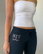 Load image into Gallery viewer, Rhinestone flare pants (Navy)