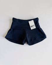 Load image into Gallery viewer, Basic cotton foldover shorts (Navy)