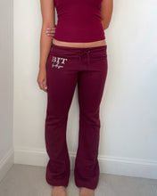 Load image into Gallery viewer, Rhinestone flare pants (Burgundy)