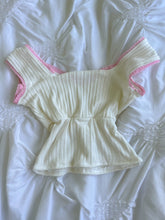 Load image into Gallery viewer, Fawn pointelle babydoll top