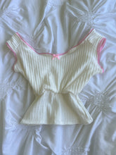 Load image into Gallery viewer, Fawn pointelle babydoll top