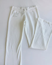 Load image into Gallery viewer, Rhinestone flare pants (White)

