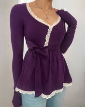 Load image into Gallery viewer, Hattie babydoll long sleeve (Deep purple)

