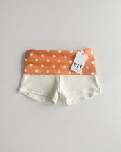 Load image into Gallery viewer, Julissa polka dot cotton foldover shorts (Orange)
