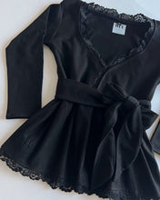 Load image into Gallery viewer, Estella cotton babydoll 3/4 sleeve (Black)
