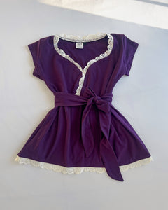 Hattie babydoll short sleeve (Deep purple)