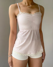 Load image into Gallery viewer, Ramona striped babydoll cami (Baby pink/White)
