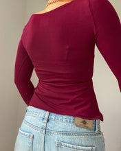 Load image into Gallery viewer, Montgomery babydoll long sleeve (Burgundy)
