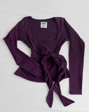 Load image into Gallery viewer, Addison tie waist babydoll long sleeve (Deep purple)
