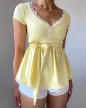 Load image into Gallery viewer, Hattie babydoll short sleeve (Light yellow)
