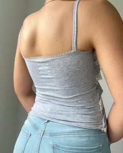 Misha lace ruffle cami (Heather gray) (XXS-XL)