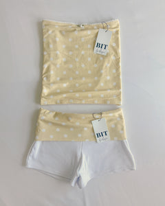 Julissa polka dot set (Butter yellow)
