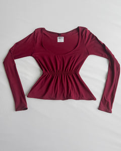 Montgomery babydoll long sleeve (Burgundy)