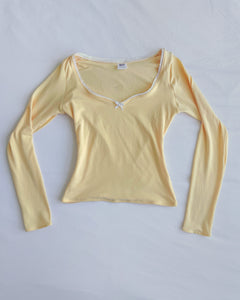 Dylan long sleeve top (Butter yellow)