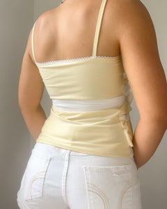 Iced lemonade lace ruffle cami