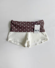 Load image into Gallery viewer, Julissa polka dot cotton foldover shorts (Mint/Chocolate)
