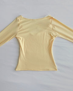 Dylan long sleeve top (Butter yellow)