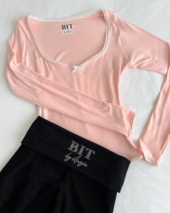 Dylan long sleeve top (Pink)