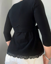 Load image into Gallery viewer, Estella cotton babydoll 3/4 sleeve (Black)
