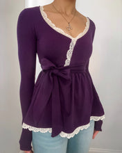 Load image into Gallery viewer, Hattie babydoll long sleeve (Deep purple)
