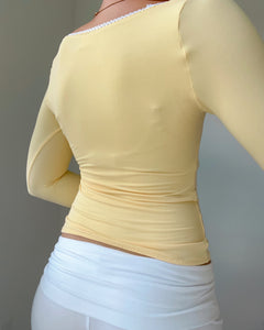 Dylan long sleeve top (Butter yellow)