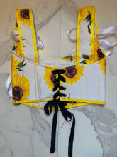 Load image into Gallery viewer, Upcycled sunflower corset
